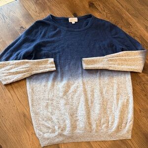 Pure Collection Woman's 8/10 100% Cashmere Blue/Gray Crewneck Sweater